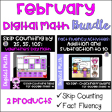 February Digital Math Bundle | First Grade Skip Counting a