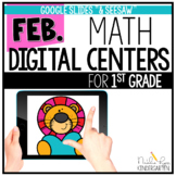February Digital Math Centers 1st Grade
