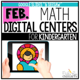 February Digital Math Centers for Kindergarten