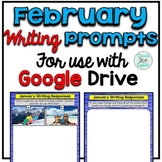 February Digital Writing Prompts for use with Google Slides