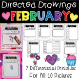 Directed Drawing  Activities Writing Worksheets February V