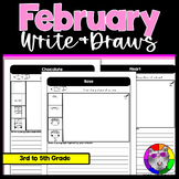 February Directed Drawing and Writing Worksheets Write & D