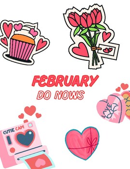 Preview of February Do Nows FREEBIE | Valentine's Day | Activities | Discussion Prompt
