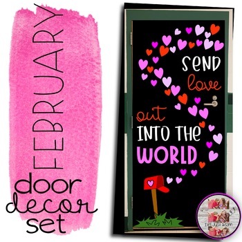 Preview of February Door Valentine's Themed Decor Valentine's Bulletin Board