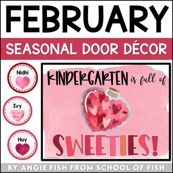 Preview of February Door Display | Valentine's Day Door Decor | February Bulletin Board