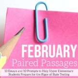 February ELA Paired Passages for Upper Elementary  | Writi