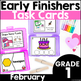 February Early Finisher Phonics & Math Activity Task Card 