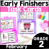 February Early Finisher Phonics and Math Activity Task Car