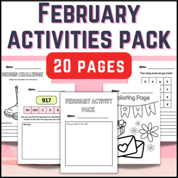 Preview of February Early Finisher Morning Work Activities Pack 