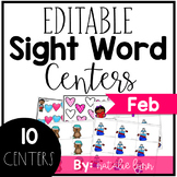 February Editable Sight Word Games and Centers