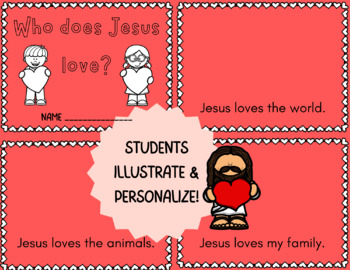 Preview of February Emergent Reader - Who Does Jesus Love? - Valentine's Day