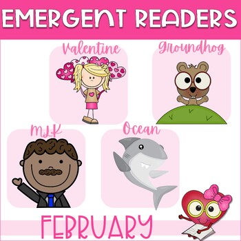 Preview of February Emergent Readers Pack - Set of 4 printable emergent readers