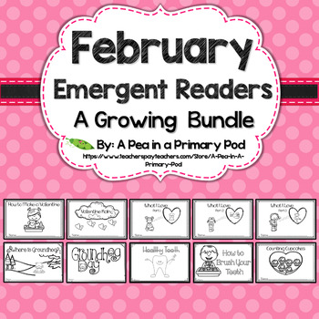 Preview of February Emergent Readers and Response Activities