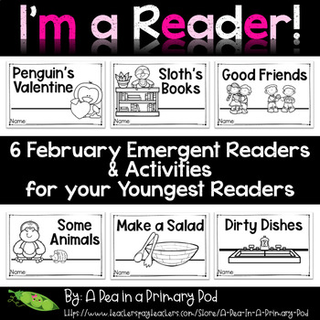 Preview of February Emergent Readers and Response Activities (I'm a Reader Bundle)