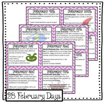 February Everyday is a Holiday by Lisa Taylor Teaching the Stars