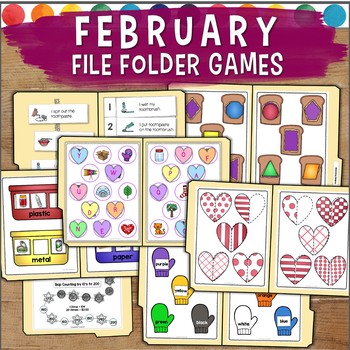 Preview of February File Folder Games