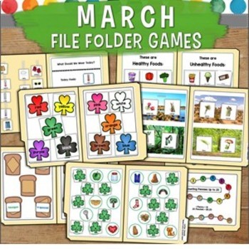 Preview of March File Folder Games