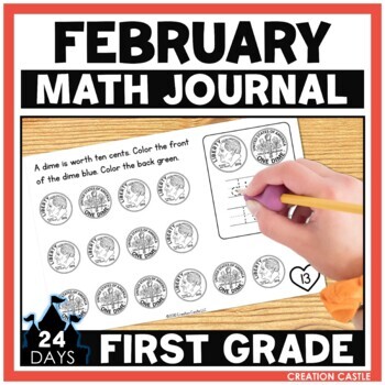 Preview of February First Grade Math Journal