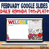 February Google Slides Templates Daily Agenda