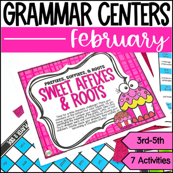 Preview of February Grammar Games and Activities - 3rd-5th Grade 