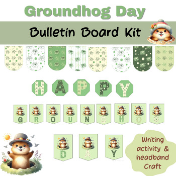 Preview of February Groundhog Day Activities,Craft &Writing Bulletin Board Kit Decor Class
