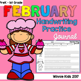 February Handwriting Practice Journal