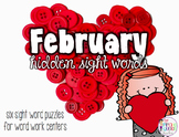February Hidden Sight Words: Six Fry Word Work Centers for