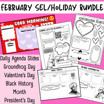Preview of February Holiday/SEL Classroom Bundle | February Activities Bundle