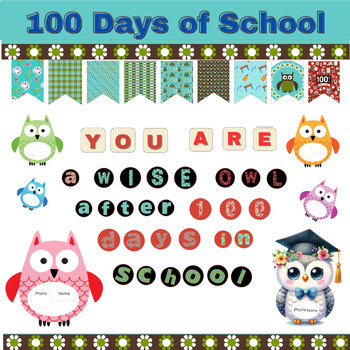 Preview of February Holidays Borders Bulletin Board Set Lettering Styles 100 Days of School