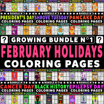 Digital Download • February Coloring Pages