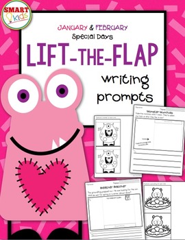 Preview of January & February Special Days Lift-the-Flap Writing Prompts