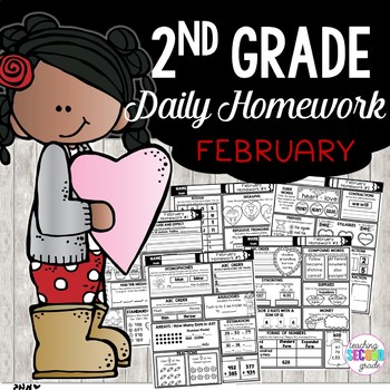 Preview of February Homework 2nd Grade