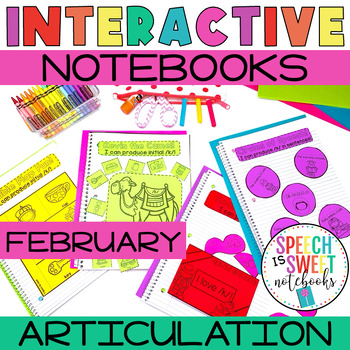 Preview of Articulation Activities | Speech Therapy Interactive Notebook | Valentine's Day