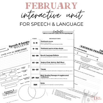 Preview of February Interactive Unit for Speech & Language