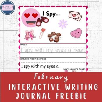 Preview of FREEBIE: Valentine's Interactive Tracing Journal- Perfect for Pre-Writers