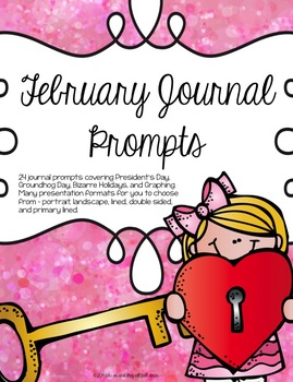 February Journal Prompts by and they all fall down | TPT