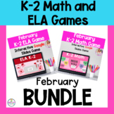 February K-2 Math and ELA Google Slides Bundle Valentine's