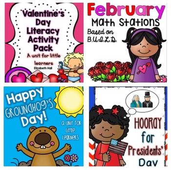 Preview of February Kindergarten Bundle