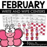February Kindergarten Centers Write and Wipe Activities & 