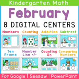 February Kindergarten DIGITAL Math Centers | Google Slides