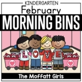 February Kindergarten Morning Tubs / Bins Valentine's Day