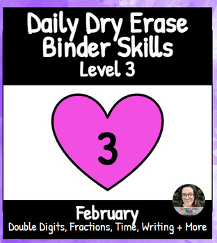 Preview of February LEVEL 3 - Dry Erase Binder - Special Education, Morning Work & Centers