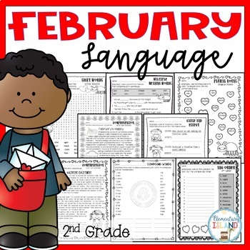 Preview of February Language Arts Activities |  Language activities | ELA Worksheets
