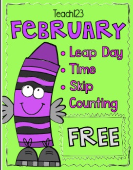 Preview of February Leap Day Time Skip Counting