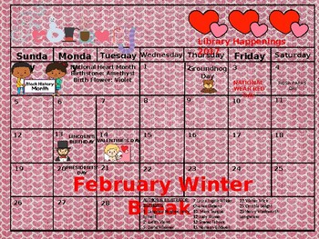 Preview of February Library Calendar 2017