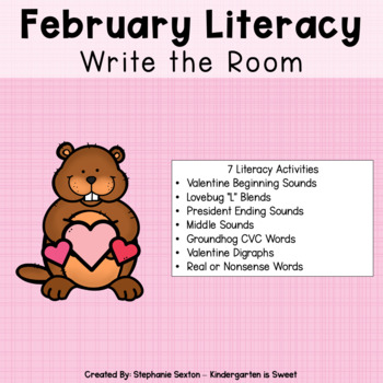 Preview of February Literacy Write the Room