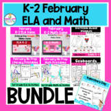 February  Literacy and Math Bundle for First Grade + TpT E