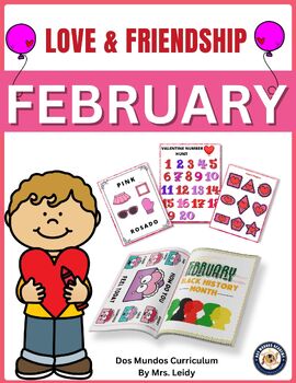 Preview of February Love & Friendship Theme for Preschool & Childcare Curriculum