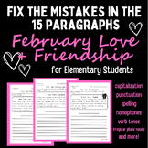 February Love and Friendship Fix the Paragraph Mistakes - 