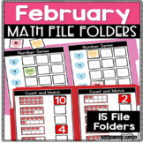 February Math Activities |  Valentine's Day File Folders